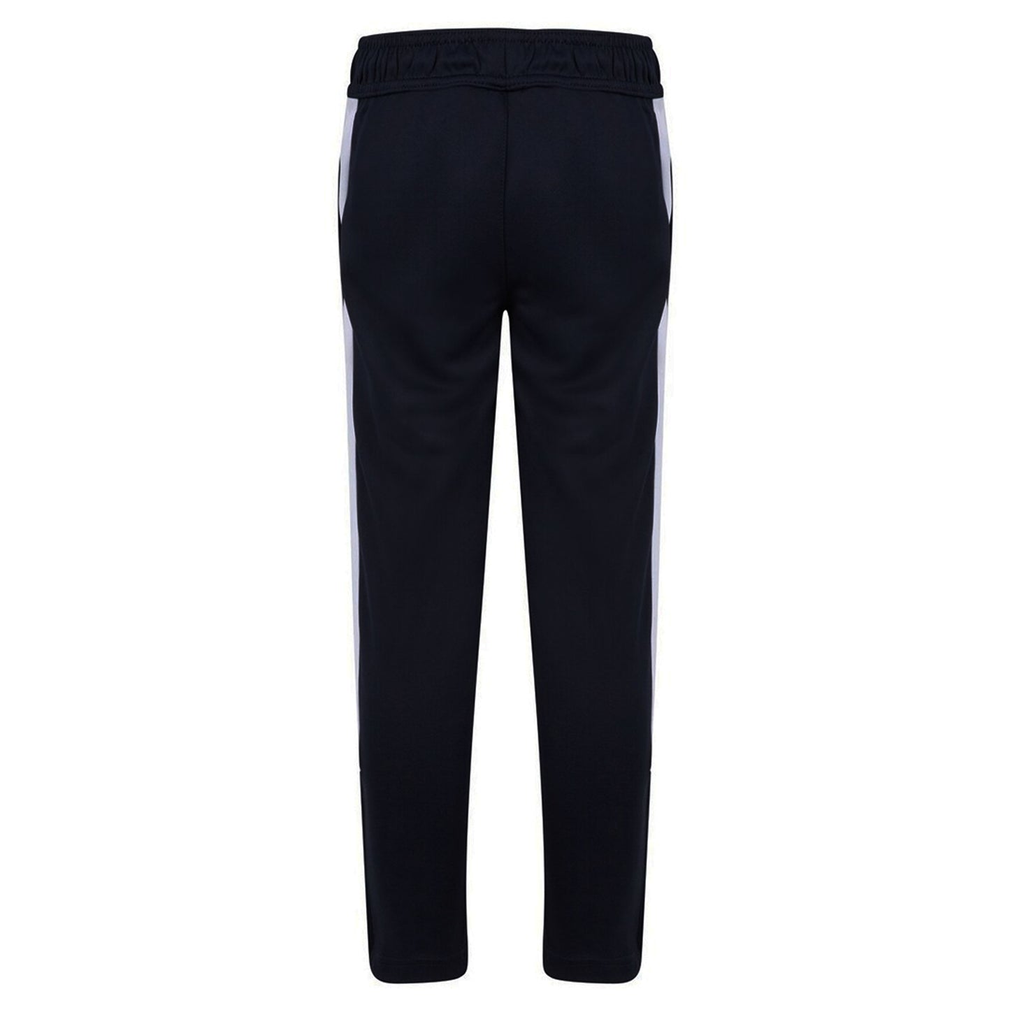 Black-White - Back - Finden & Hales Childrens-Kids Boys Knitted Tracksuit Pants