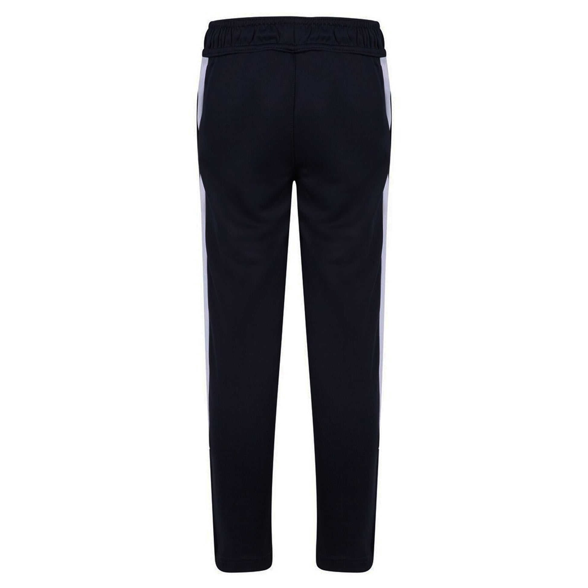 Black-White - Back - Finden & Hales Childrens-Kids Boys Knitted Tracksuit Pants