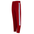 Red-White - Side - Finden & Hales Childrens-Kids Boys Knitted Tracksuit Pants