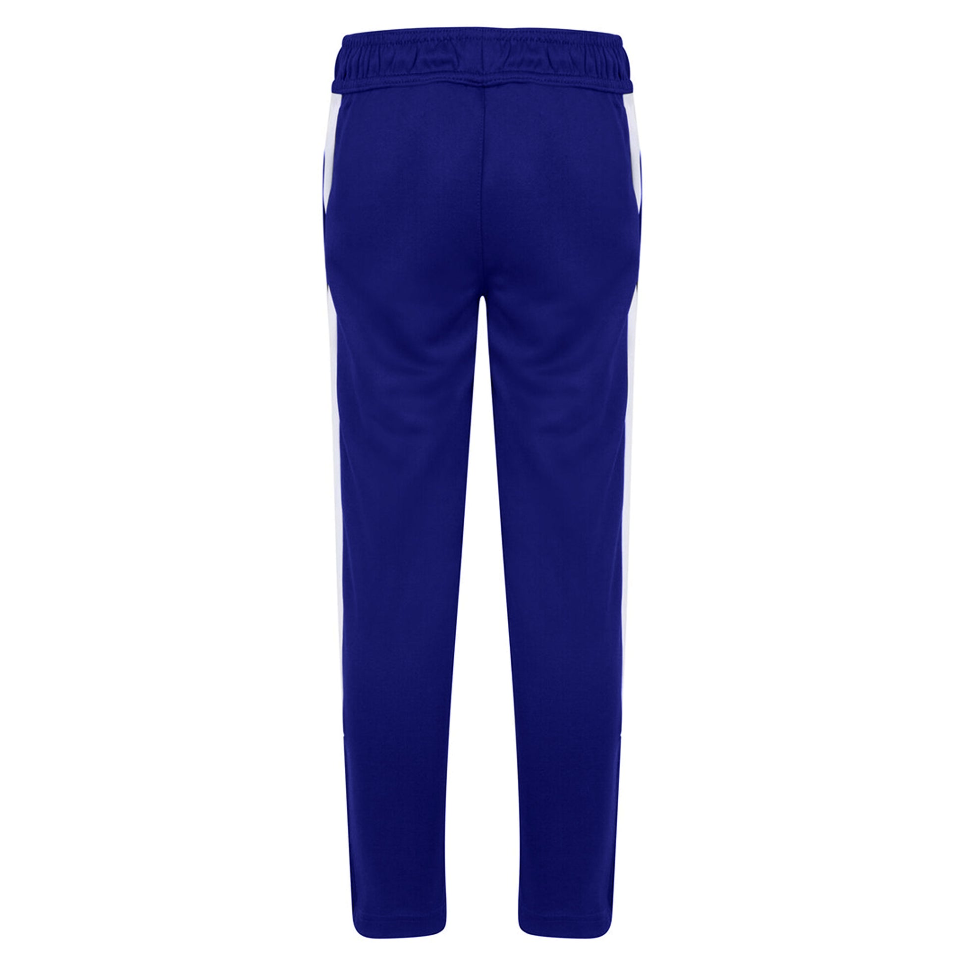 Royal Blue-White - Back - Finden & Hales Childrens-Kids Boys Knitted Tracksuit Pants