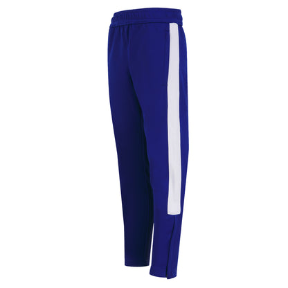 Royal Blue-White - Side - Finden & Hales Childrens-Kids Boys Knitted Tracksuit Pants