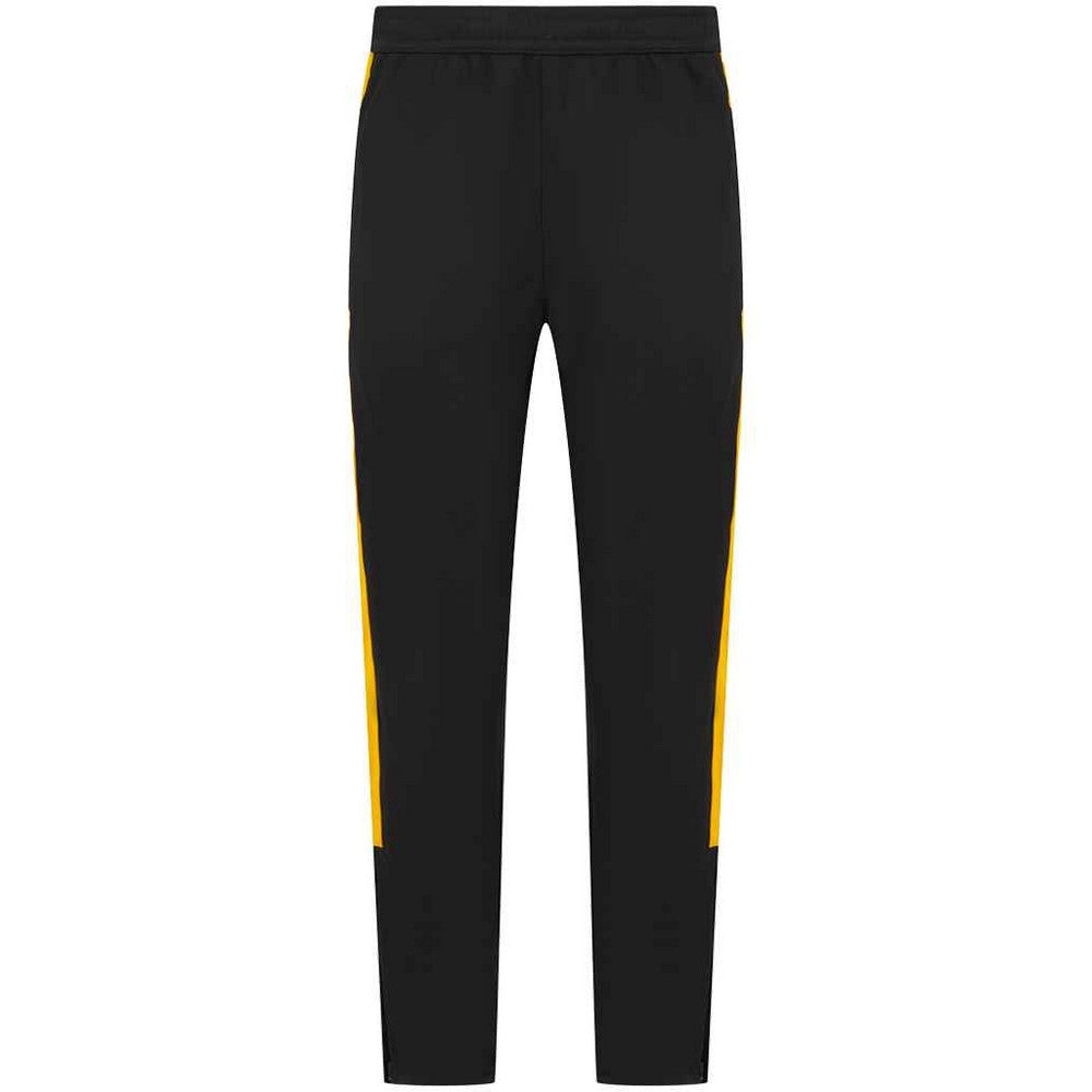 Black-Gold - Front - Finden & Hales Childrens-Kids Boys Knitted Tracksuit Pants