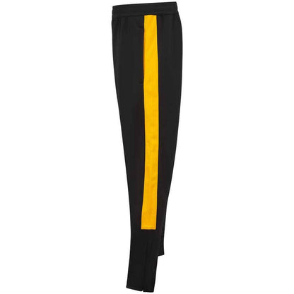 Black-Gold - Side - Finden & Hales Childrens-Kids Boys Knitted Tracksuit Pants