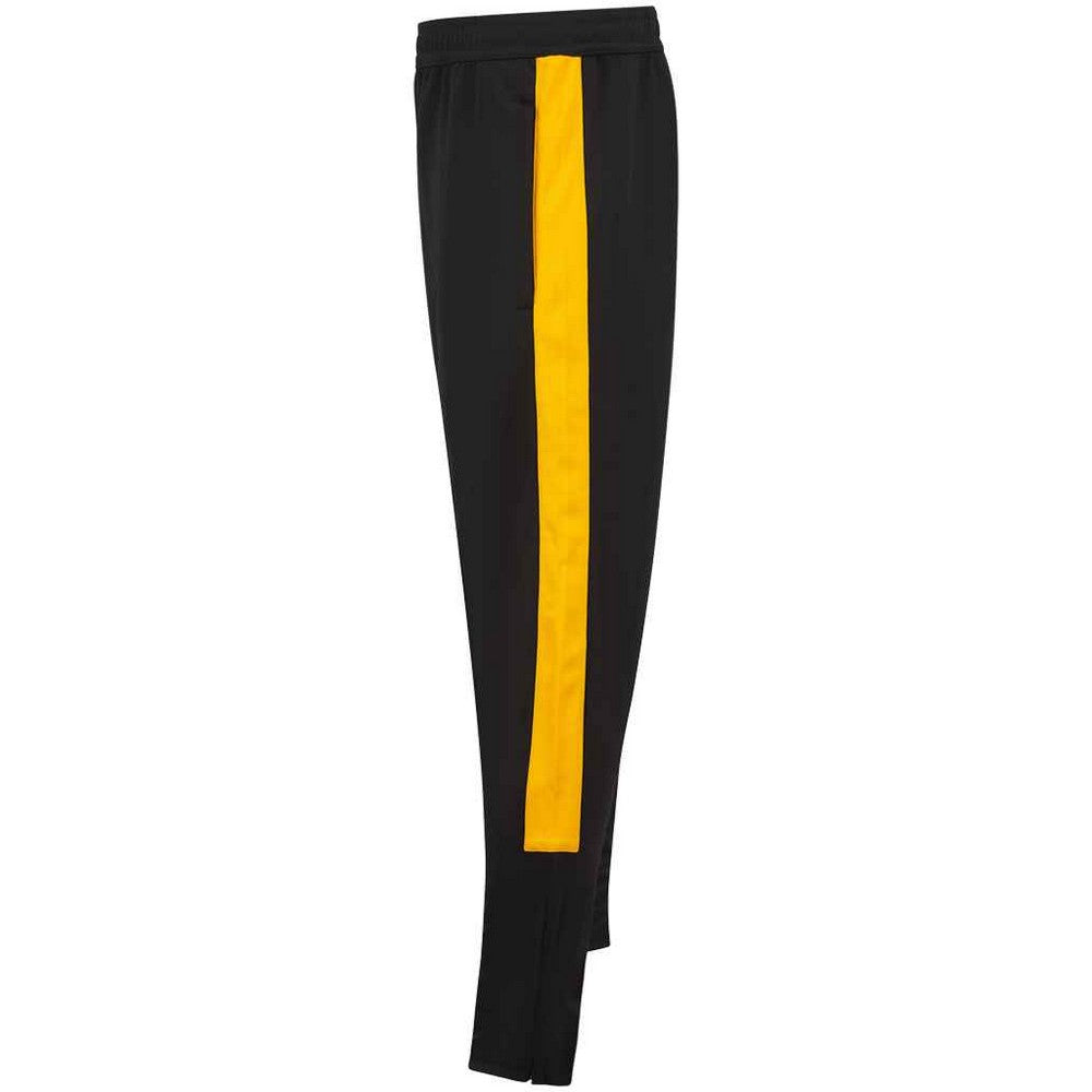 Black-Gold - Side - Finden & Hales Childrens-Kids Boys Knitted Tracksuit Pants