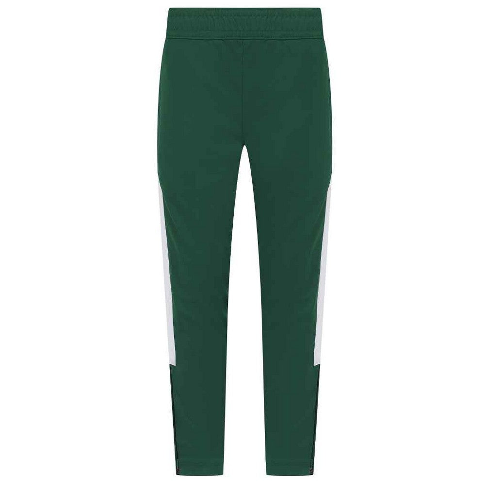 Bottle Green-White - Front - Finden & Hales Childrens-Kids Boys Knitted Tracksuit Pants
