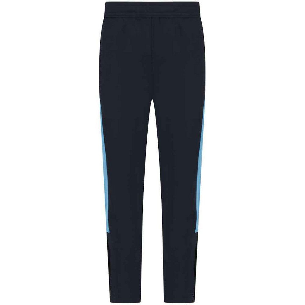 Navy-Sky Blue - Front - Finden & Hales Childrens-Kids Boys Knitted Tracksuit Pants