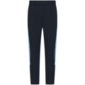Navy-Sky Blue - Front - Finden & Hales Childrens-Kids Boys Knitted Tracksuit Pants