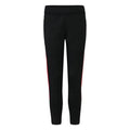 Black-Red - Front - Finden & Hales Childrens-Kids Boys Knitted Tracksuit Pants