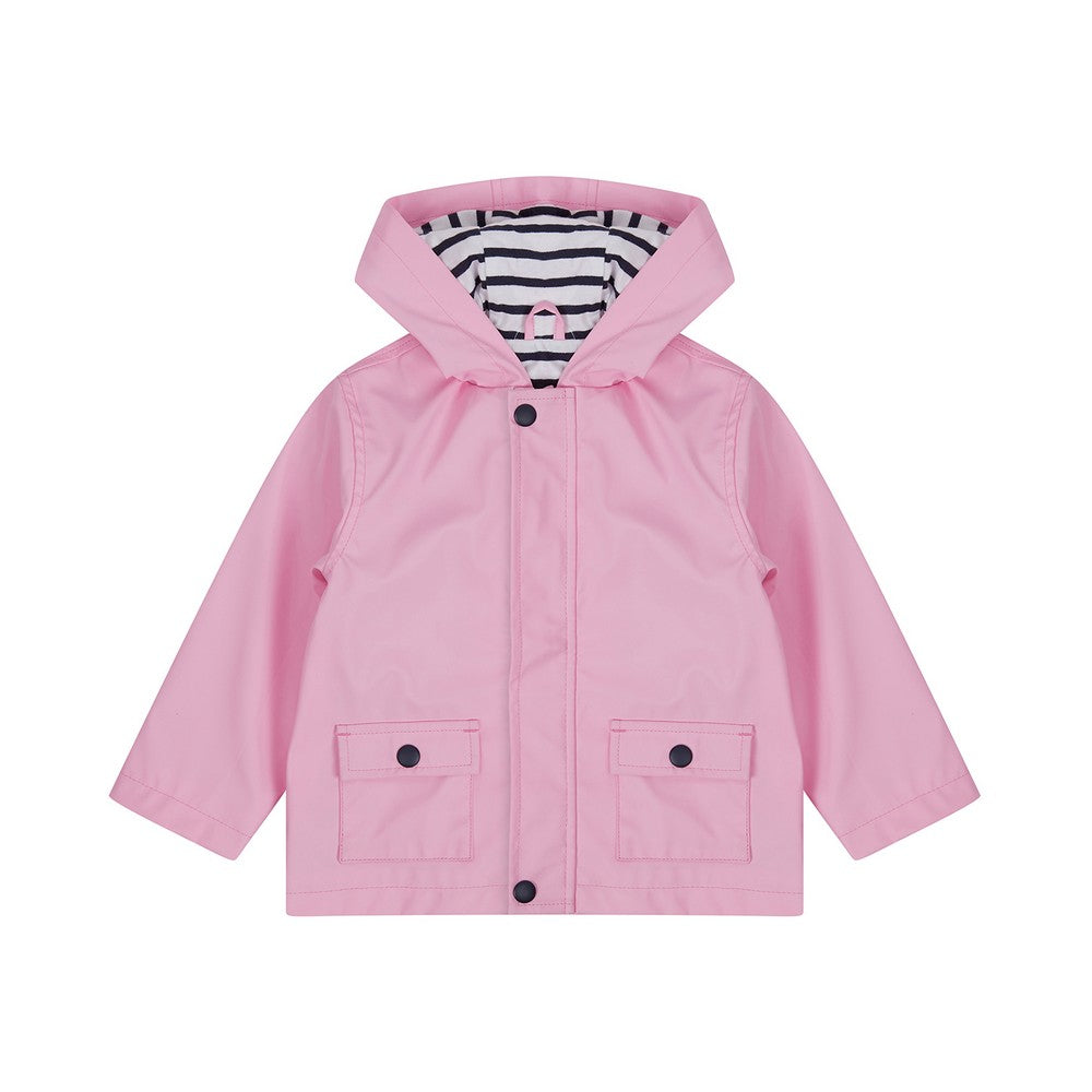 Candyfloss Pink - Front - Larkwood Baby Boys Rain Jacket