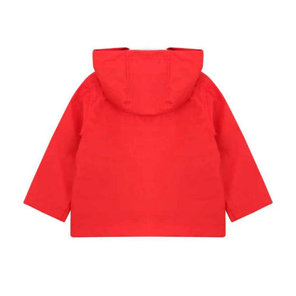 Red - Back - Larkwood Baby Boys Rain Jacket