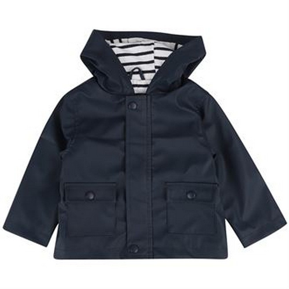 Navy - Front - Larkwood Baby Boys Rain Jacket