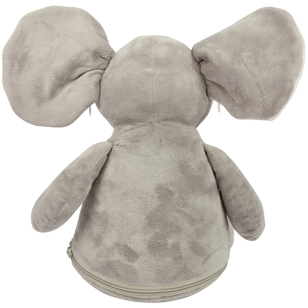 Grey - Back - Mumbles Zippie Elephant Toy