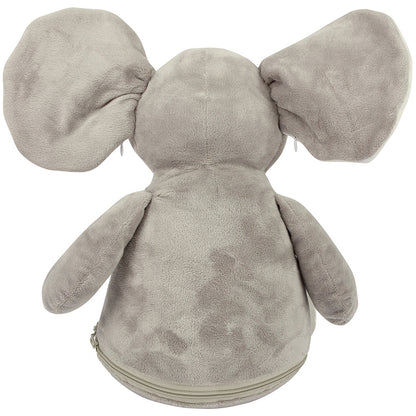 Grey - Back - Mumbles Zippie Elephant Toy
