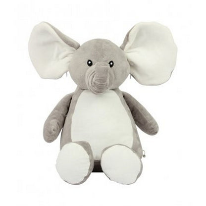 Grey - Front - Mumbles Zippie Elephant Toy