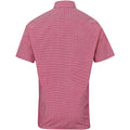Red-White - Back - Premier Mens Gingham Short Sleeve Shirt
