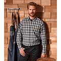 Steel-Black - Lifestyle - Premier Mens Mulligan Check Long Sleeve Shirt