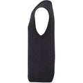 Charcoal - Side - Premier Mens Sleeveless Cotton Acrylic V Neck Sweater