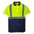 Yellow-Navy - Front - Portwest Mens Hi-Vis Two Tone Polo Shirt