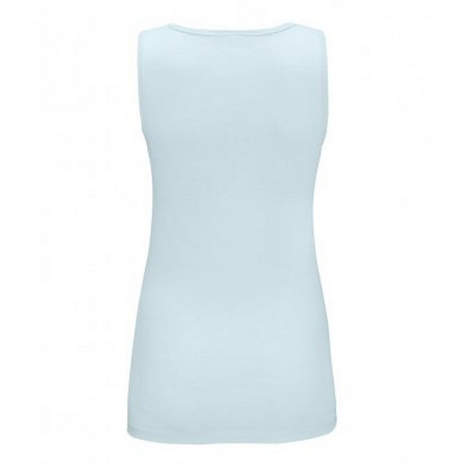Creamy Blue - Side - SOLS Womens-Ladies Jane Sleeveless Tank - Vest Top