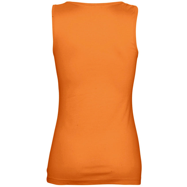 Orange - Back - SOLS Womens-Ladies Jane Sleeveless Tank - Vest Top