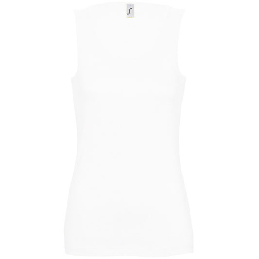 White - Front - SOLS Womens-Ladies Jane Sleeveless Tank - Vest Top