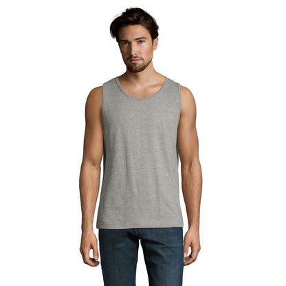 Grey Marl - Back - SOLS Mens Justin Sleeveless Tank - Vest Top