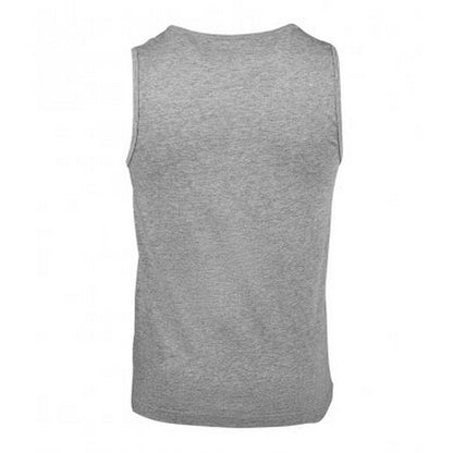 Grey Marl - Side - SOLS Mens Justin Sleeveless Tank - Vest Top