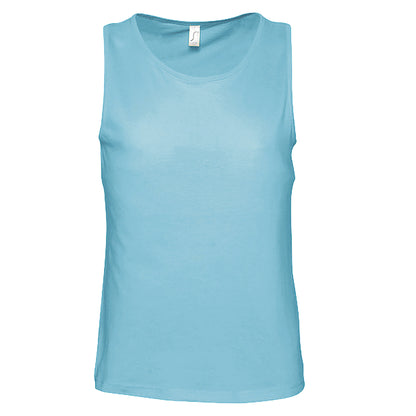 Blue Atoll - Front - SOLS Mens Justin Sleeveless Tank - Vest Top