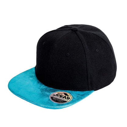 Black-Turquoise - Front - Result Mens Bronx Glitter Snapback Cap