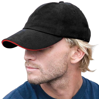 Black-Red - Back - Result Mens Memphis Sandwich Peak Cap
