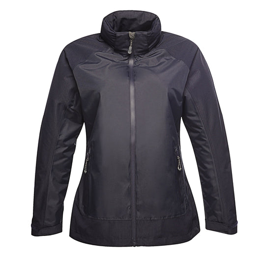 Navy - Front - Regatta Womens-Ladies Ashford II Hybrid Breathable Jacket