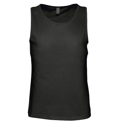 Deep Black - Front - SOLS Mens Justin Sleeveless Tank - Vest Top