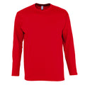Red - Front - SOLS Mens Monarch Long Sleeve T-Shirt