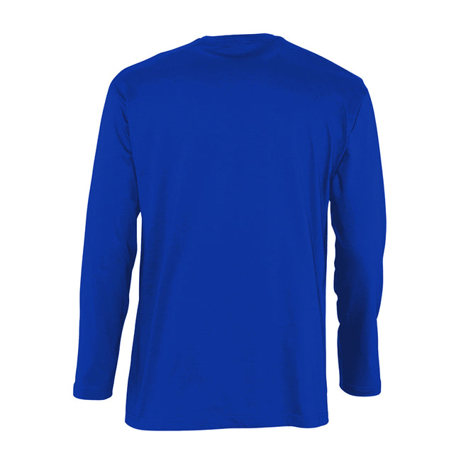 Royal Blue - Back - SOLS Mens Monarch Long Sleeve T-Shirt