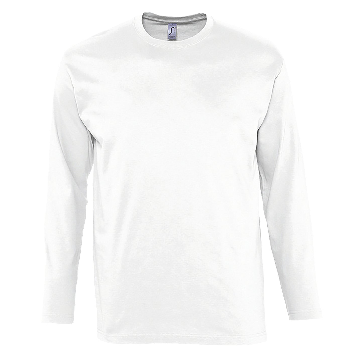 White - Front - SOLS Mens Monarch Long Sleeve T-Shirt