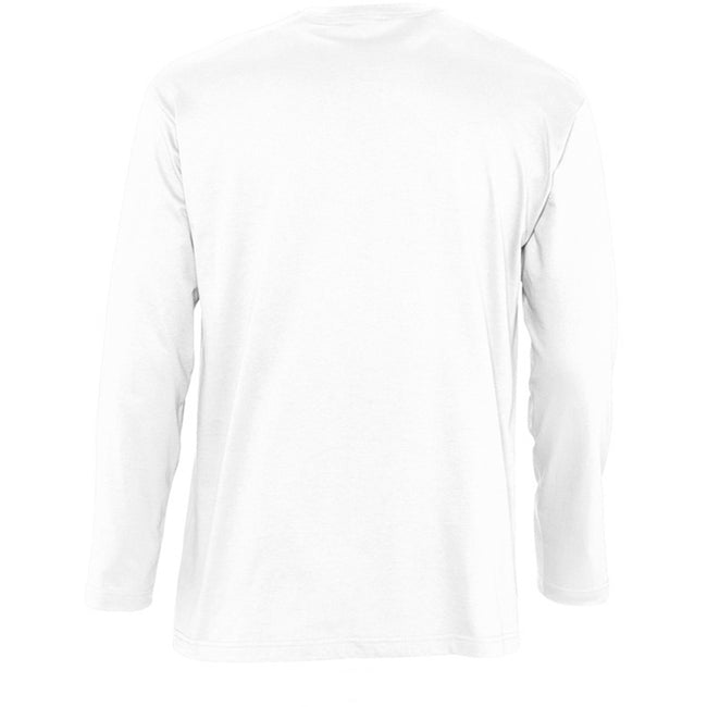 White - Back - SOLS Mens Monarch Long Sleeve T-Shirt