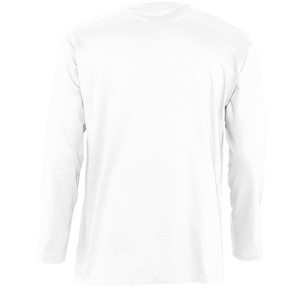 White - Back - SOLS Mens Monarch Long Sleeve T-Shirt