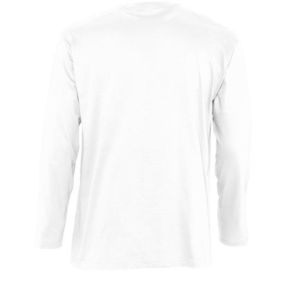White - Back - SOLS Mens Monarch Long Sleeve T-Shirt