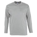 Grey Marl - Front - SOLS Mens Monarch Long Sleeve T-Shirt