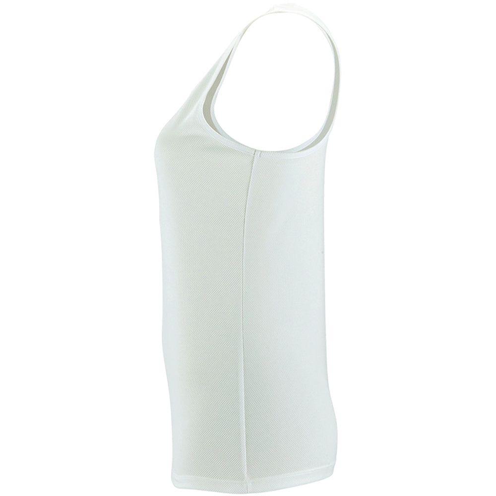 White - Side - SOLS Womens-Ladies Sporty Performance Sleeveless Tank Top