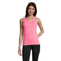 Neon Pink - Back - SOLS Womens-Ladies Sporty Performance Sleeveless Tank Top