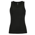 Black - Front - SOLS Womens-Ladies Sporty Performance Sleeveless Tank Top