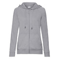 Silver Marl - Front - Russell Womens-Ladies HD Zip Hooded Sweatshirt