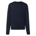 French Navy - Front - Russell Mens Cotton Acrylic Crew Neck Sweater