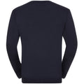 French Navy - Back - Russell Mens Cotton Acrylic Crew Neck Sweater