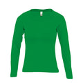 Kelly Green - Front - SOLS Womens-Ladies Majestic Long Sleeve T-Shirt