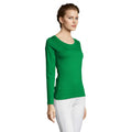 Kelly Green - Side - SOLS Womens-Ladies Majestic Long Sleeve T-Shirt