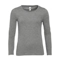 Grey Marl - Front - SOLS Womens-Ladies Majestic Long Sleeve T-Shirt