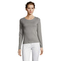 Grey Marl - Back - SOLS Womens-Ladies Majestic Long Sleeve T-Shirt