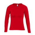 Red - Front - SOLS Womens-Ladies Majestic Long Sleeve T-Shirt